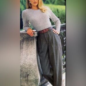 Aritzia Wilfred Belted Wool Trousers